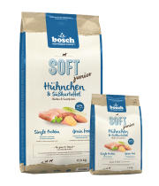 Bosch HPC SOFT+ JUNIOR CHICKEN (vieno baltymo) 12.5kg + 2.5kg!